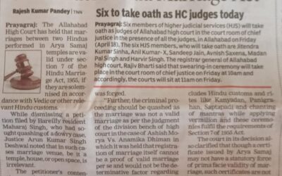 Marriages at Arya Samaj temples valid under Hindu